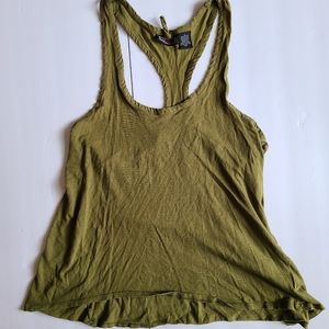 Licorice Large Olive green scoopneck racetrack tanktop Summer beach vacation fun